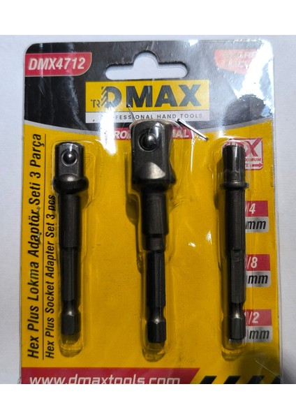 Dmax Lokma Adaptör Seti 3lü1/2" - 1/4" - 3/8"