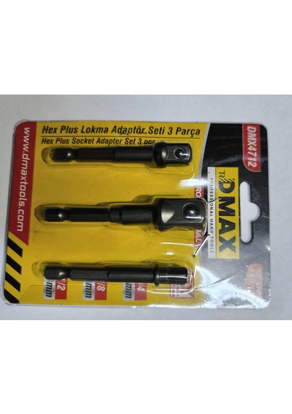 Dmax Lokma Adaptör Seti 3lü1/2" - 1/4" - 3/8" modelleri