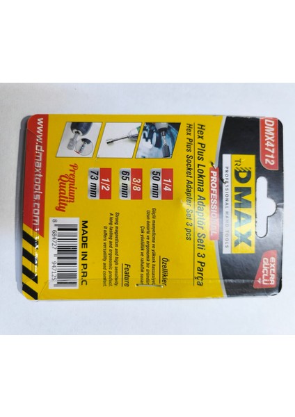 Dmax Lokma Adaptör Seti 3lü1/2" - 1/4" - 3/8" indirimleri