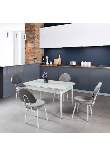 Atina 4 Sandalyeli Mutfak Masa Takımı