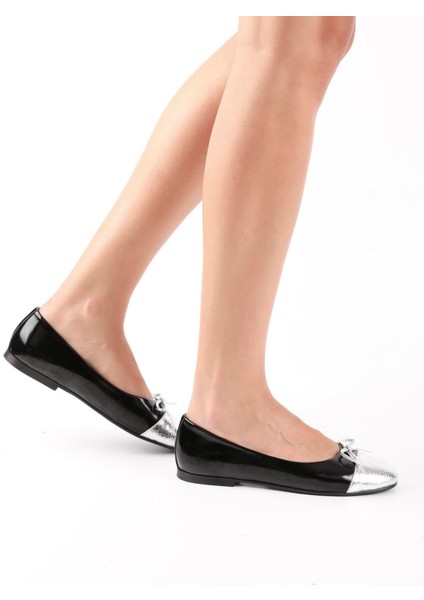 Eloisa Hakiki Rugan Deri Siyah Kadın Babet fırsatları