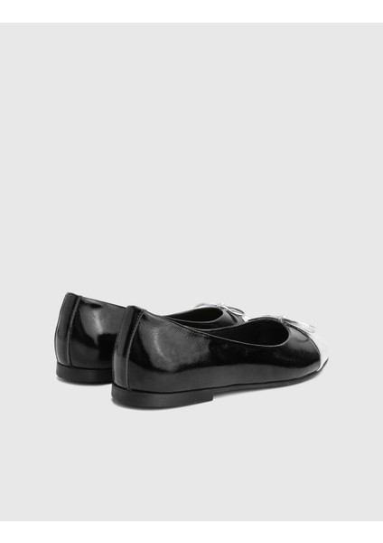 Eloisa Hakiki Rugan Deri Siyah Kadın Babet indirimleri