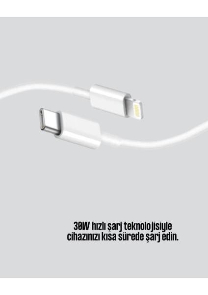 Orijinal Kalite 30W Type-C Lightning Hızlı Şarj Kablosu – 1.2m Dayanıklı fiyatları