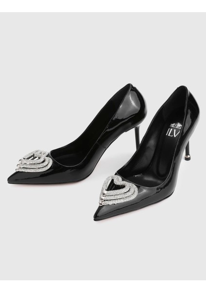 Anessa Hakiki Rugan Deri Siyah Kadın Topuklu Ayakkabı fiyatları