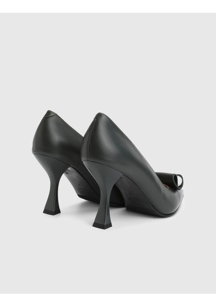 Brody Hakiki Deri Yeşil Kadın Topuklu Ayakkabı fırsatları