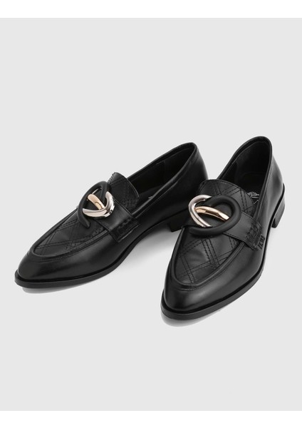 Orsina Hakiki Deri Siyah Kadın Loafer fiyatları