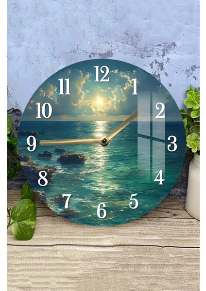 Doğanın Huzurunu Evine Taşı! 3D Görünümlü Temperli Cam Saat – 33 cm CSDW427 modelleri