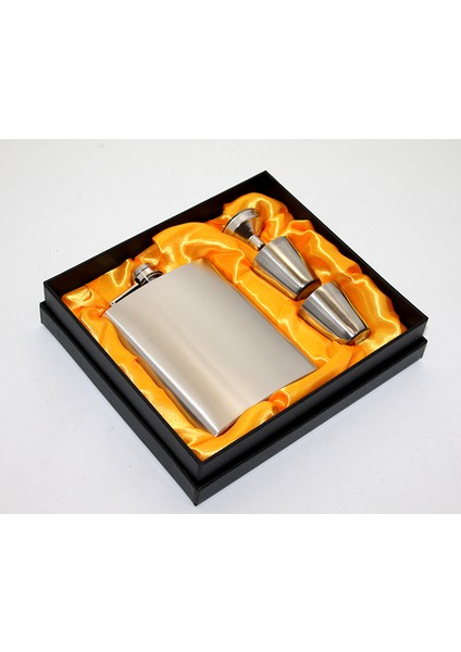 Paslanmaz Çelik 2 Shot Bardaklı Matara Seti