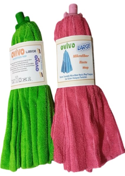 Large 2 Adet %100 Komşu Çıldırtan Bez Mikrofiber Büyük Boy Havlu Mop 90X64 cm