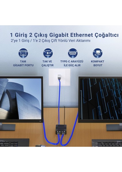 1000 Mbps Ethernet Çoğaltıcı | Tak ve Çalıştır Ağ Bölücü Adaptör, 1gbps Ethernet Çoğaltıcı Splitter modelleri