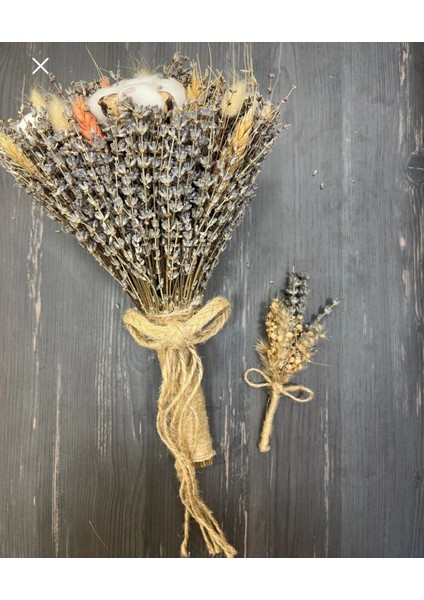 Doğanın Zarafetini Yansıtan Kalıcı Kişiye Özel Lavanta Buketleri ve Damat Yaka Çiçeği fiyatları