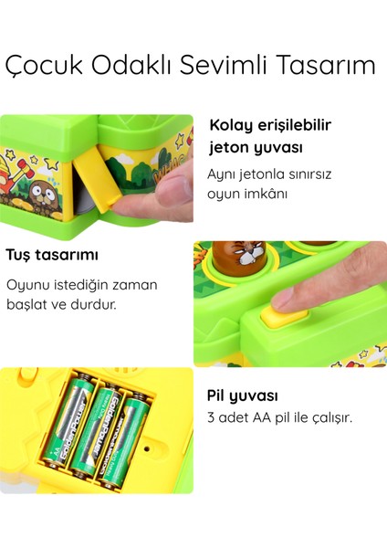 FS Işıklı Müzikli Sesli Köstebek Yakalama Oyunu