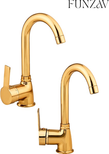 Cygnus Gold Banyo Lavabo Bataryası Modern Şık Dayanıklı Gold Tasarım Lavabo Musluğu fırsatları