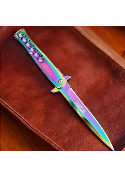 Kişiye Özel Isimli Columbia 1111-GK 23 cm Minimal Çiçek Baskılı Baskılı Columbia Tac Force Ti-Lite Gökkuşağı Çakı fiyatları