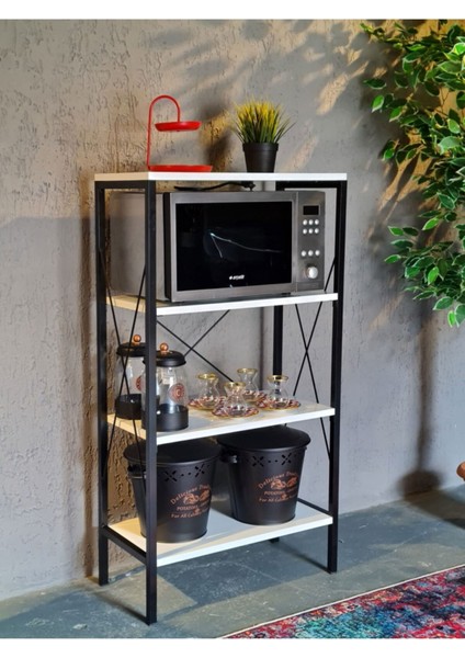 Stally 4 Katlı Suntalam Mutfak Rafı 112x60x30 cm – Modern ve Şık Tasarım, Geniş Depolama Çözümü fırsatları