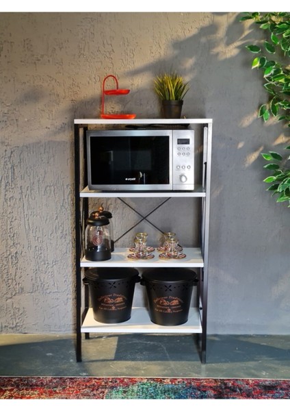 Stally 4 Katlı Suntalam Mutfak Rafı 112x60x30 cm – Modern ve Şık Tasarım, Geniş Depolama Çözümü indirimleri