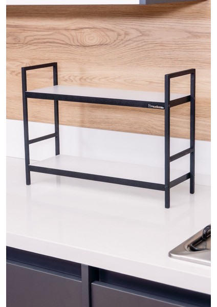 Masaüstü Düzenleyici 47x36x16 cm – MDF Lam ve Suntalam, Modern Tasarımlı Çok Amaçlı Depolama Rafı ve Baharatlık fırsatları