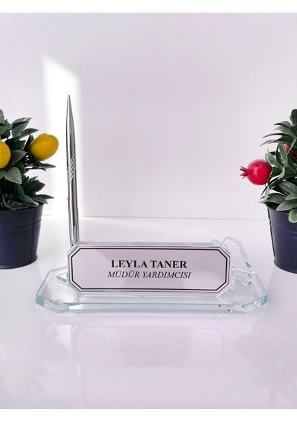 Kişiye Özel Müdür Yardımcısı Masa Isimliği | Ofis Masa Isimliği |işyeri Cam Isimlik | fiyatları