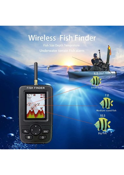 Wireless'li Sonar 100 mt Balık Bulucu fırsatları