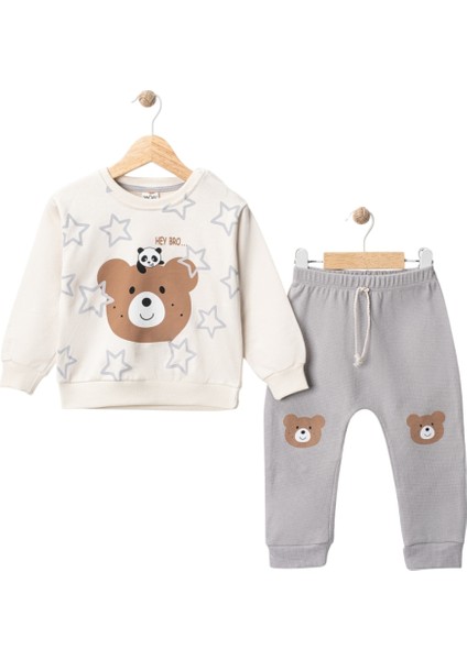 Ayılı Yıldızlı Erkek Bebek Takım