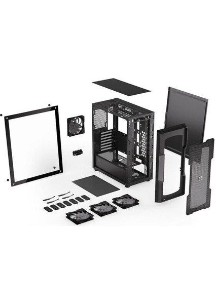 Regnum 400 Argb Mesh Temperli Cam USB 3.2 Mid Tower Atx Gaming Kasa (EY2A009)