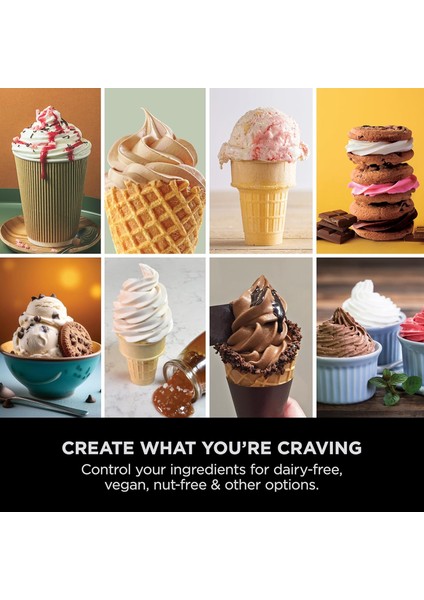 Swirl By Creami Dondurma ve Profesyonel Soft Ice Cream Makinesi– 13 Fonksiyonlu, Gelato, Sorbe ve Milkshake Makinesi –