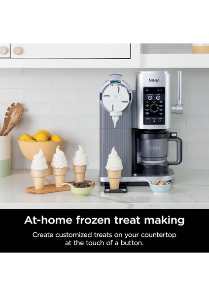 Swirl By Creami Dondurma ve Profesyonel Soft Ice Cream Makinesi– 13 Fonksiyonlu, Gelato, Sorbe ve Milkshake Makinesi –