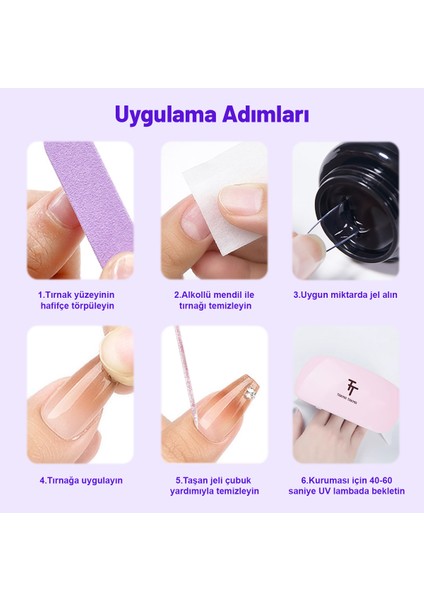 Takma Tırnak Yapıştırmak için Jel modelleri