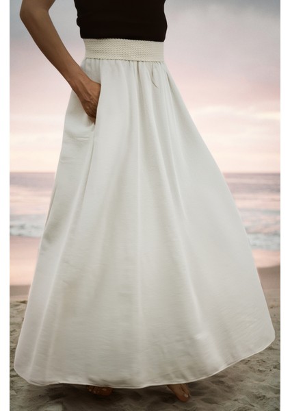 Isla Beli Güpürlü Kloş Etek fiyatları