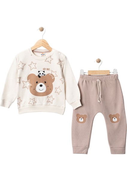 Ayılı Yıldızlı Erkek Bebek Takım