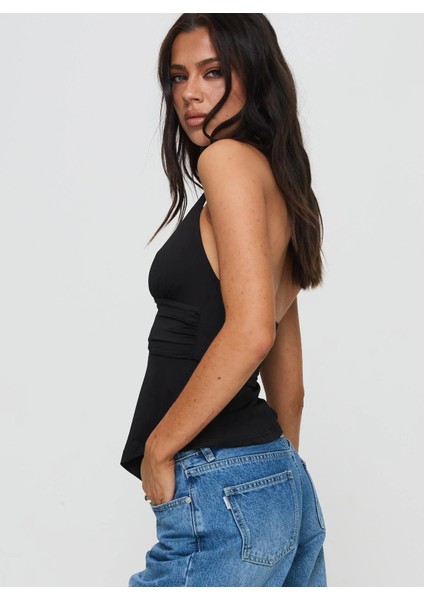 V-Yaka Bağlamalı Drapeli Beyaz Bluz modelleri