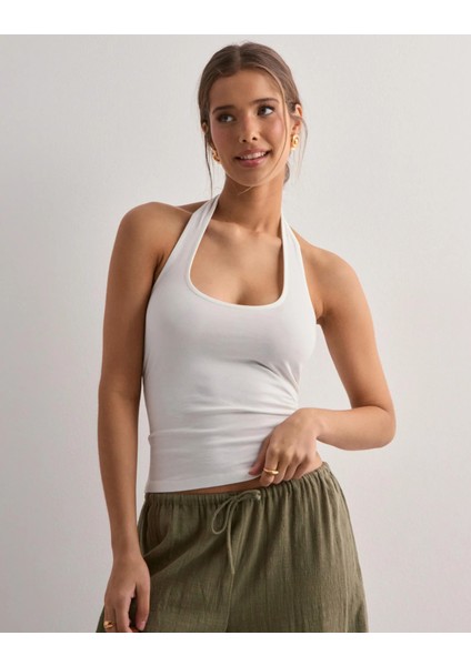 Boyundan Askılı Halter Yaka Crop Top fiyatları