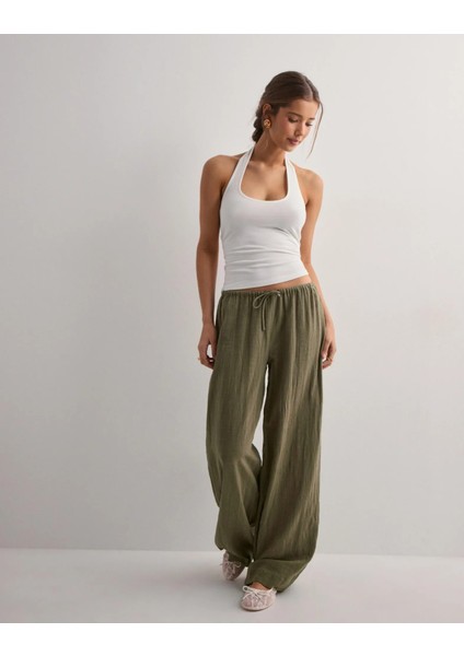 Boyundan Askılı Halter Yaka Crop Top modelleri