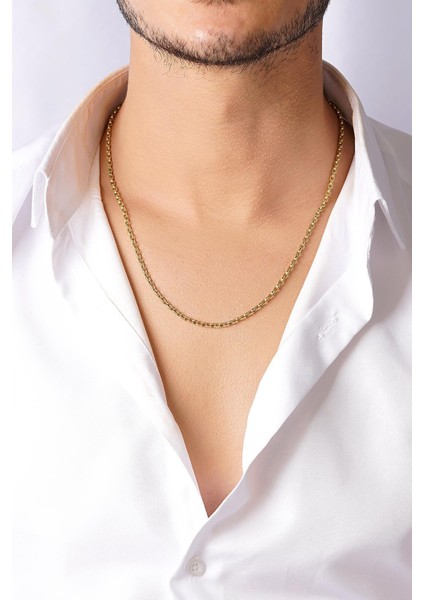 14 Ayar Altın Kare Doch Erkek Zincir Kolye fiyatları