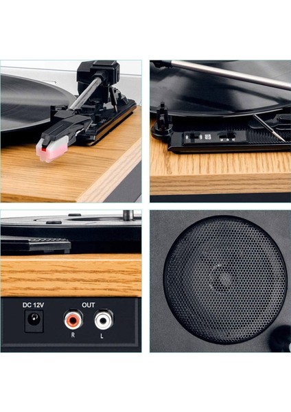 TT202J Bluetooth Pikap – Tüm Plak Türleriyle Uyumlu, Kablosuz ve Yüksek Kaliteli Müzik Deneyimi