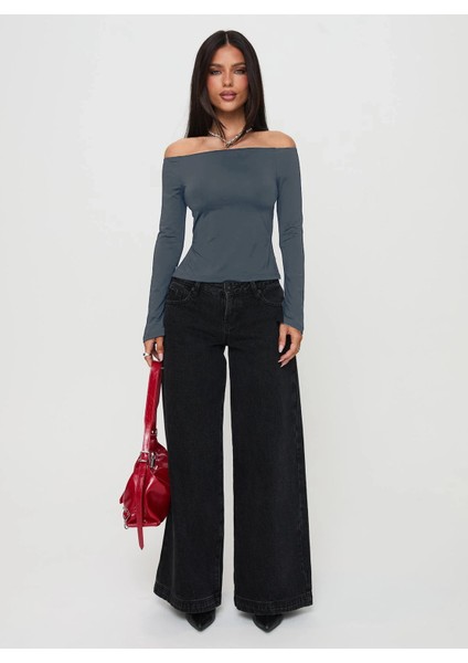 Madonna Yaka Yırtmaç Detaylı Uzun Kollu Bluz fiyatları