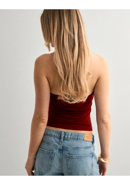 Boyundan Askılı Halter Yaka Crop Top fırsatları