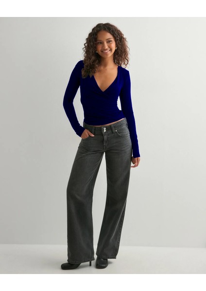 Uzun Kollu V Yaka Kruvaze Bluz modelleri