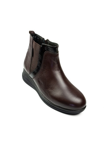 5173 Kahverengi Deri Kadın Bot