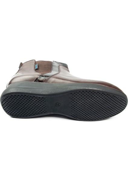 5173 Kahverengi Deri Kadın Bot indirimleri