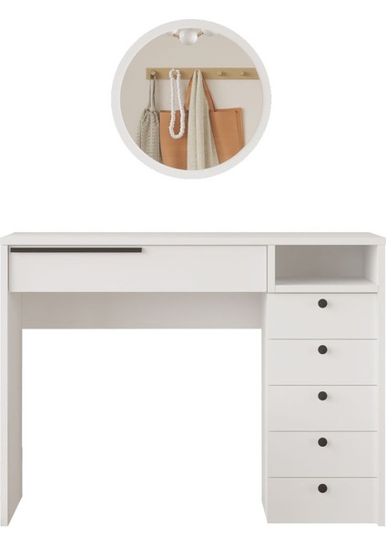 Ocean Makyaj Masası Aynalı Çekmeceli Şifonyer Beyaz ON29-W fırsatları