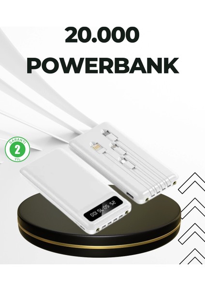 20.000MAH Taşınabilir Powerbank Pd Teknolojili Çift USB Çıkışlı