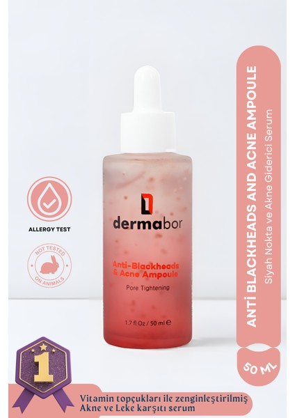 Sivilce, Akne & Siyah Nokta Karşıtı Yüz Serumu| Retionik Asit& Kaprik Asit | Gözenek Kontrolü, Yatıştırıcı, Dengeleyici, Vitamin Topçuklu Serum 50ML.