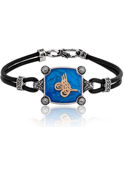 Gümüş Tuğralı Erkek Bileklik