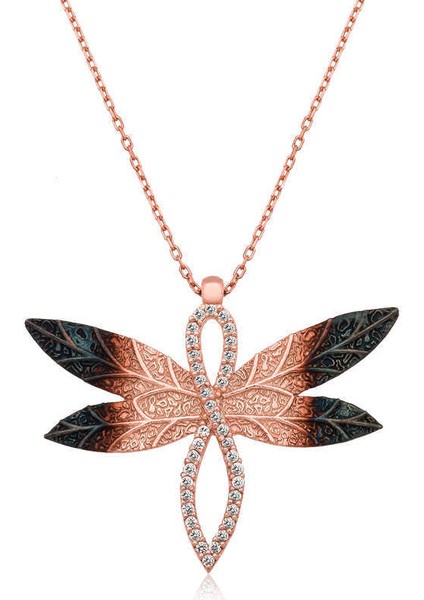 Gümüş Yusufçuk Bayan Kolye