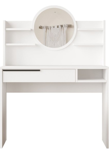 Ocean Makyaj Masası Aynalı Raflı Çekmeceli Beyaz ON28-W fırsatları