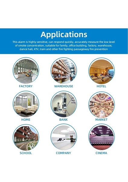 Ewelink Uyumlu Rf 433MHZ Duman Sensörü Duman Dedektörü fiyatları