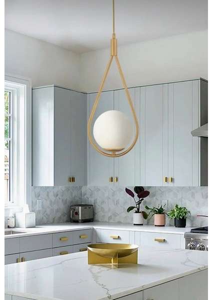 Nazar Tekli Eskitme Beyaz Camlı Sarkıt, Salon, Mutfak, Çocuk Odası