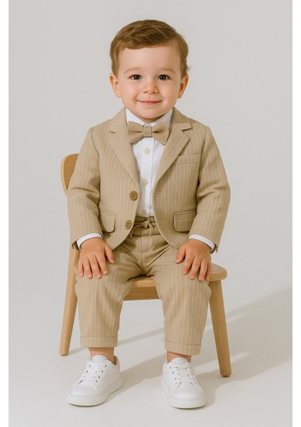 Erkek Bebek Exclusive Cut Luxury Zıbınlı Gömlek Ceketli Takım Elbise Özel Gün Düğün Party