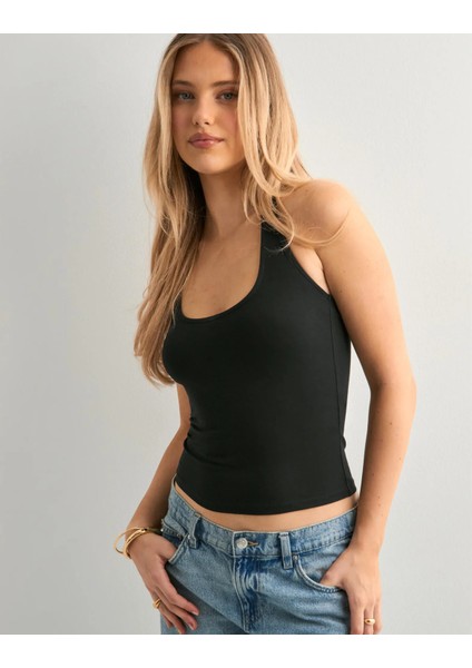 Boyundan Askılı Halter Yaka Crop Top